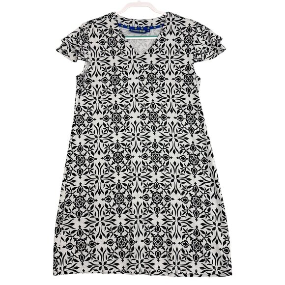 Banana Boat Dress Womens Medium Black White UPF 50+ Sun Protection Cover Up - Picture 1 of 10